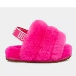 Ugg Slipper T Fluff Yeah Slide Fuchsia Shoe Toddler Size 02/03 Small 6-12 Months
